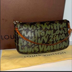 Vintage Pouchette Accessories Khaki Graffiti